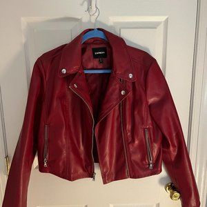 Express Red Leather Jacket